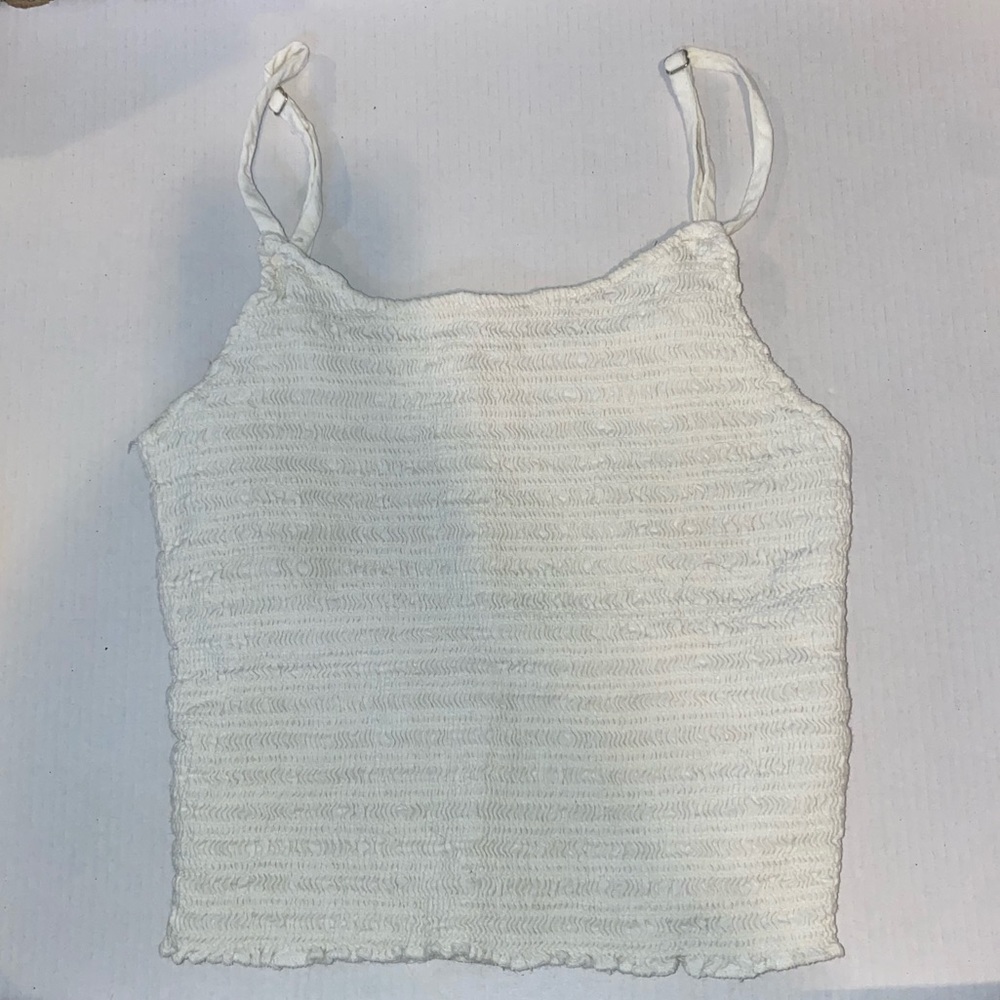 White Pacsun Cropped tank top size xs